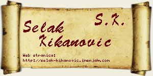 Selak Kikanović vizit kartica